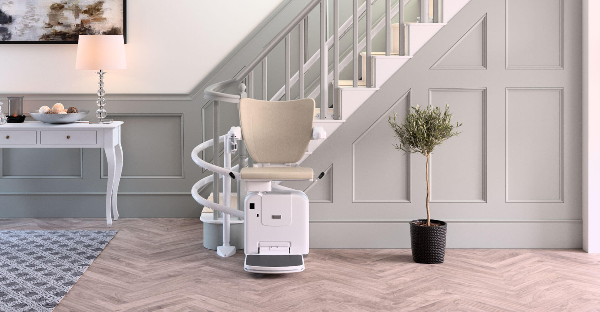 Handicare 2000 Twin Rail Curved Stairlifts
