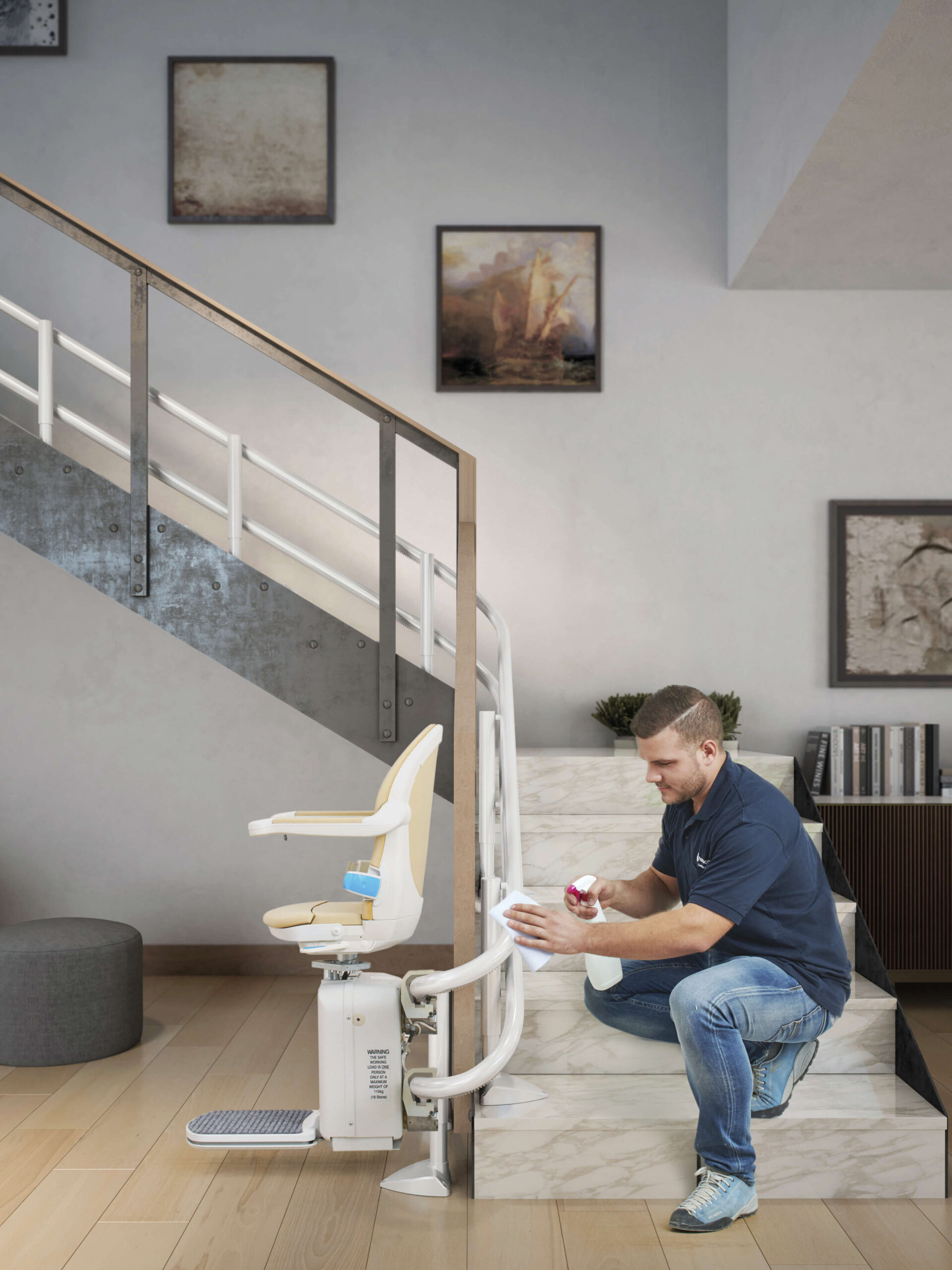 Handicare 2000 Twin Rail Curved Stairlifts - Image 3